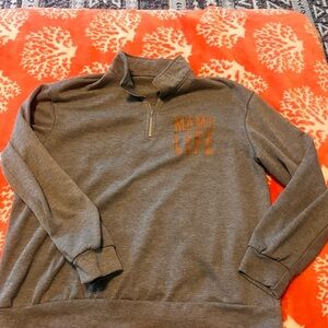 Gray Half-Zip Sweater